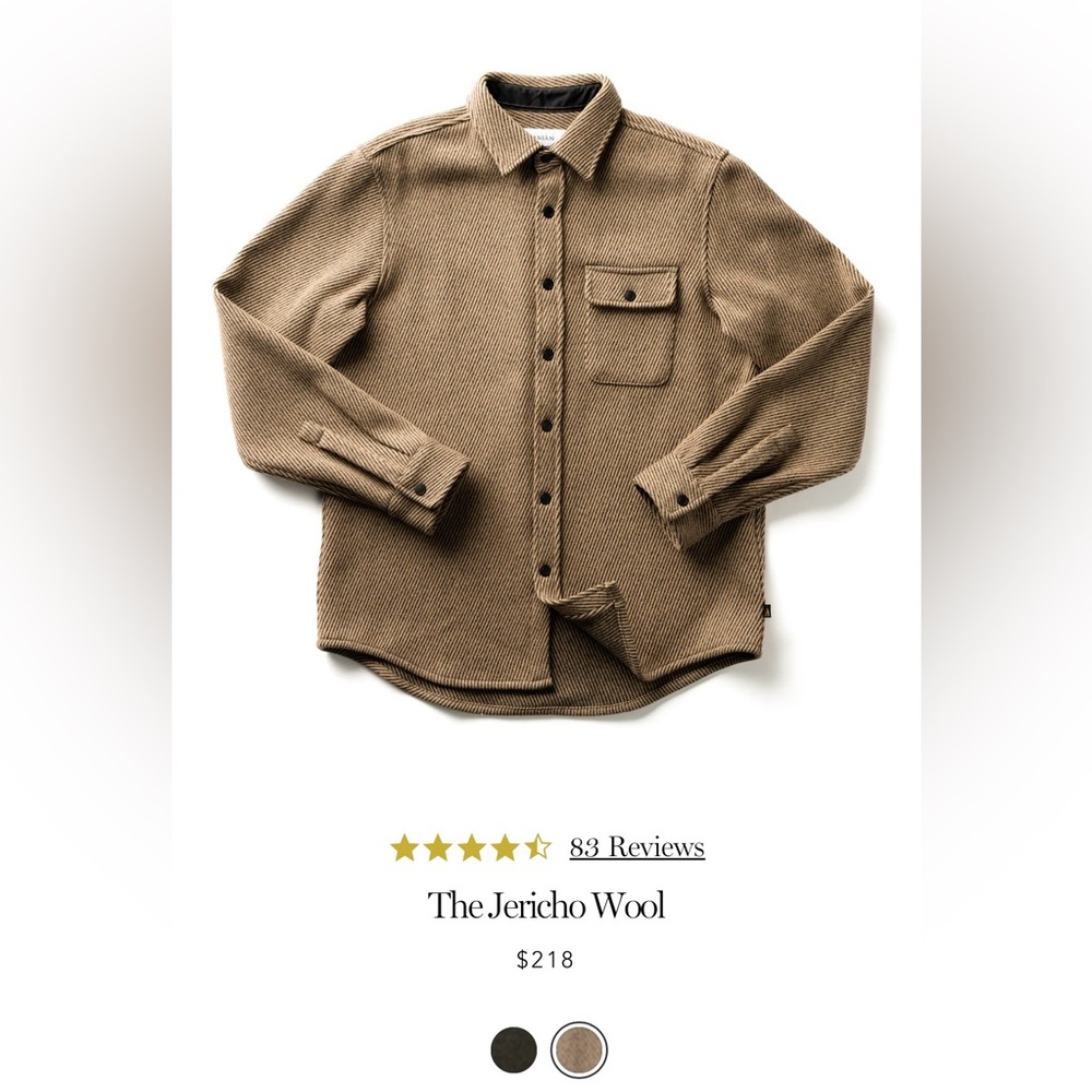 *sold* Anian Jericho wool unisex over shirt size m